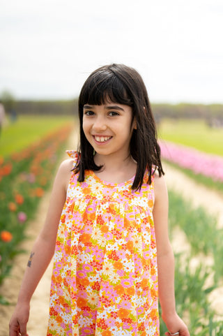 Summer Vintage Floral Toddler Girls Dress