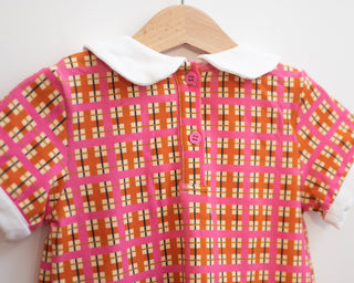 Baby Girl Toddler Girl Dress - Plaid Girls Dress - Vintage Retro Dress