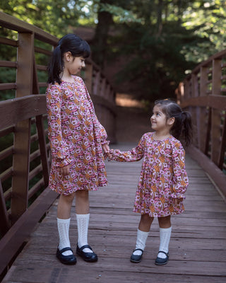 Girls Fall Dress - Baby Toddler Girl Dress - Long Sleeve Dress 