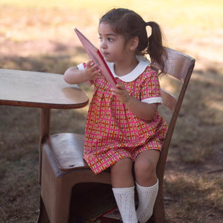 Baby Girl Toddler Girl Dress - Plaid Girls Dress - Vintage Retro Dress