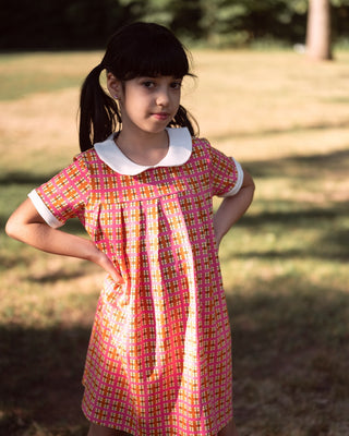 Baby Girl Toddler Girl Dress - Plaid Girls Dress - Vintage Retro Dress