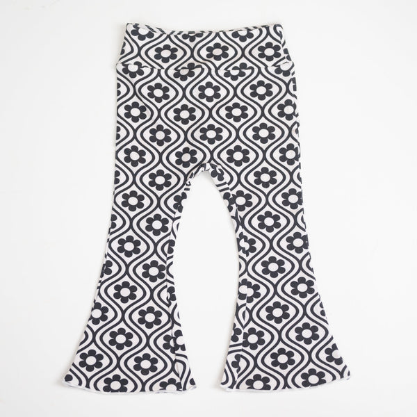 Black and White Groovy Bell Bottoms Baby Toddler Girls