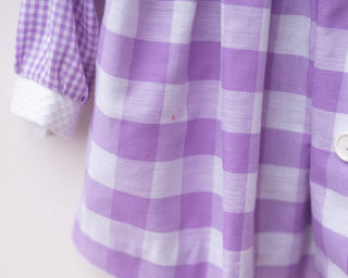 purple gingham top