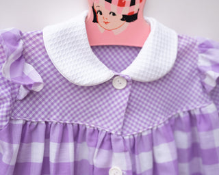 purple gingham top