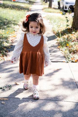 Knit Sweater Pinafore Dress