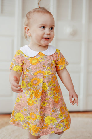 peter pan collar floral dress two groovy birthday dress