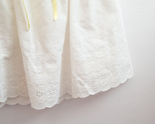 vintage baby white and yellow dress