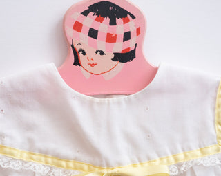 vintage baby white and yellow dress