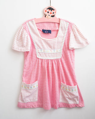 vintage pink and white girls dress