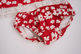 baby red floral sunsuit