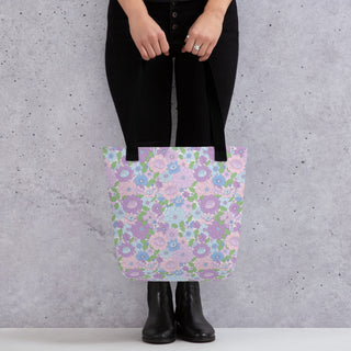 Purple Vintage Floral Tote bag