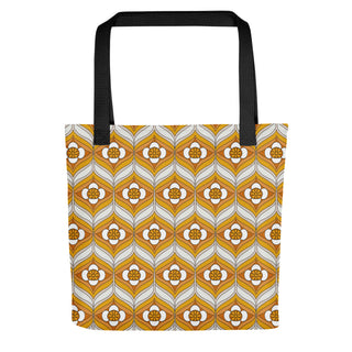 Golden Groovy Geometric Tote bag