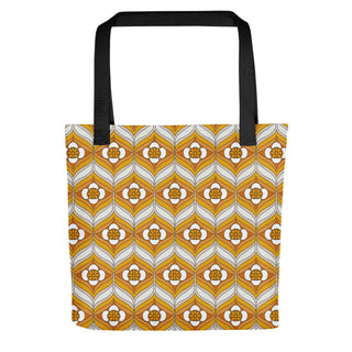 Golden Groovy Geometric Tote bag