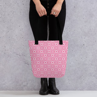 Groovy Pink Geometric Tote bag