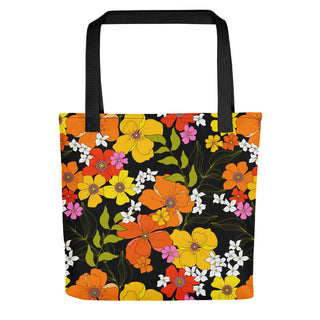 Dark Retro Floral Tote bag