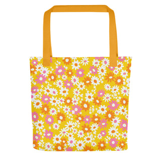 Yellow Vintage Floral Tote bag