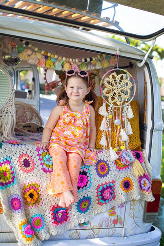 Summer Vintage Floral Toddler Girls Dress