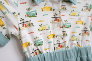 boys retro mid century summer romper