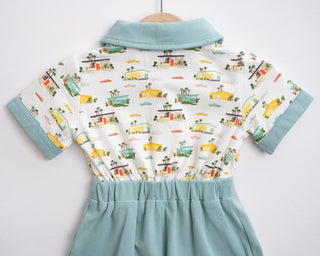 boys retro mid century summer romper