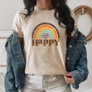 Think Happy Be Happy Unisex Adult T-Shirt