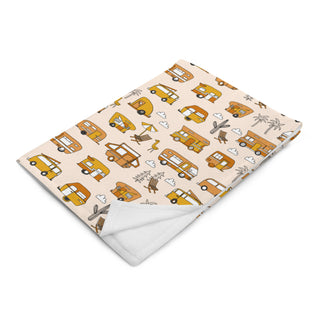 Vintage Campers Throw Blanket