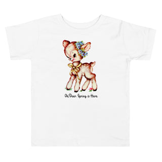 oh deer spring is here vintage style t-shirt