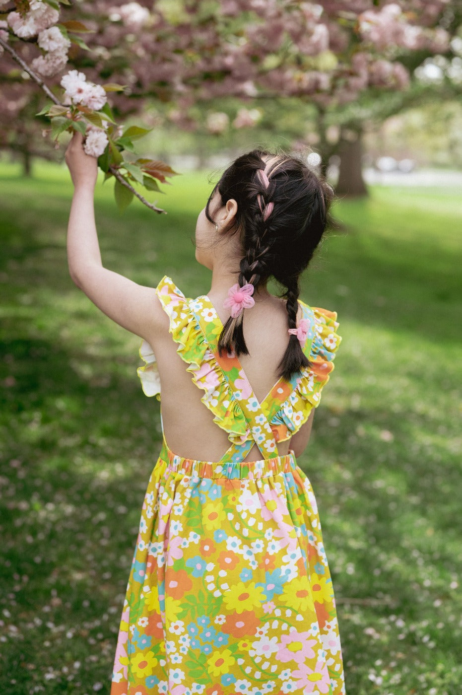 Sixties Summer Floral Pinafore Girl s Dress