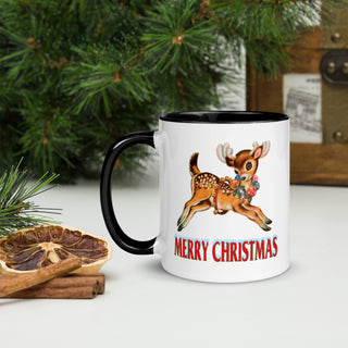 merry christmas reindeer coffee mug