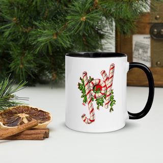 pink santa retro mug