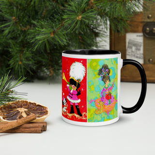retro christmas card mug
