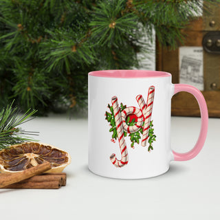 pink santa retro mug