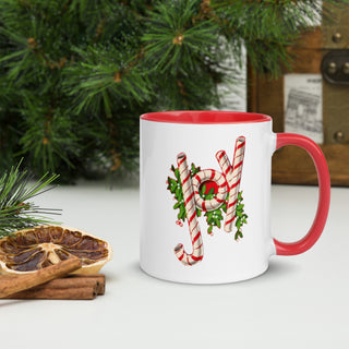 pink santa retro mug